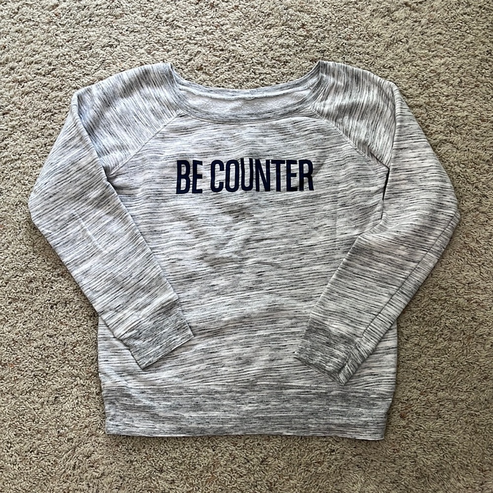 Gray Beautycounter Scoop Neck Sweatshirt, Medium